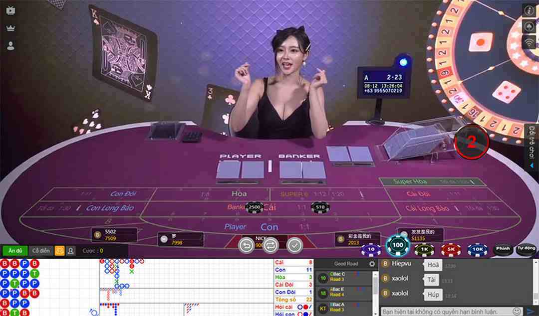 Dealer xinh đẹp của BG Casino hỗ trợ bet thủ các ván đấu